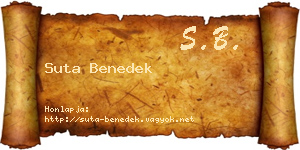 Suta Benedek névjegykártya