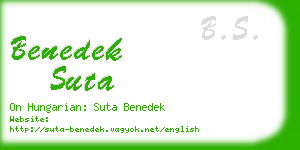 benedek suta business card